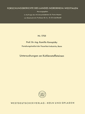 cover image of Untersuchungen an Kohlenstoffsteinen